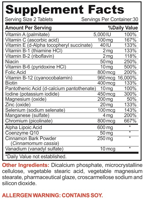 Diabetic multivitamin - Glupride multi -picture