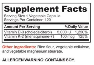 vitamin 3 with K2 - table